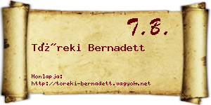 Töreki Bernadett névjegykártya