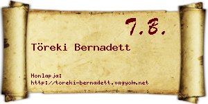 Töreki Bernadett névjegykártya